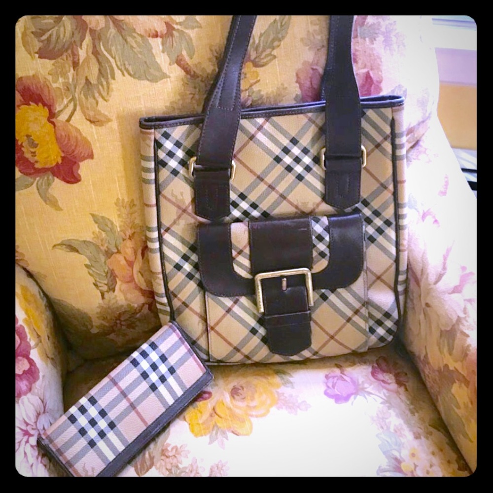 Burberry Shoulder Bag & Burberry Wallet.